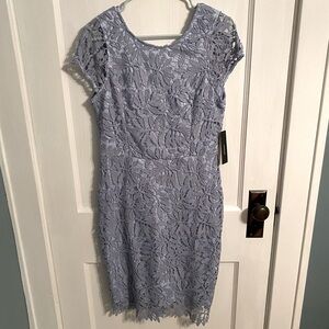 Lulu’s periwinkle blue lace dress